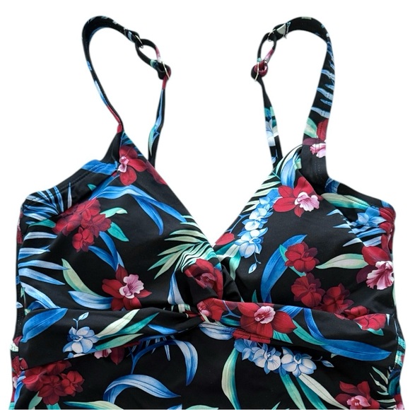 Tommy Bahama Midnight Orchid OTS UW Tankini - Picture 7 of 12